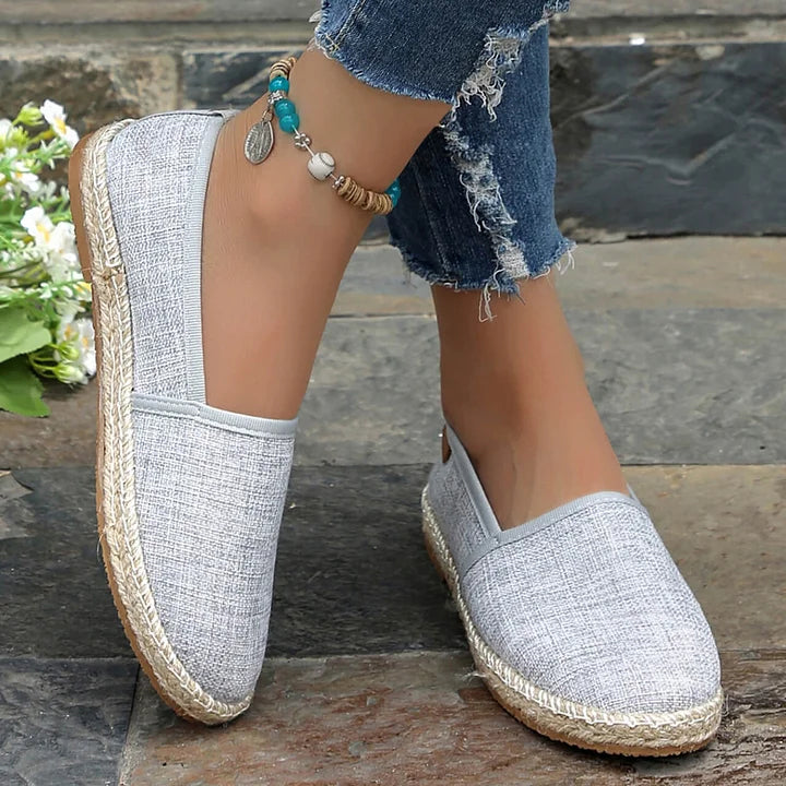 Beatrice Breeze Linen Slip-Ons
