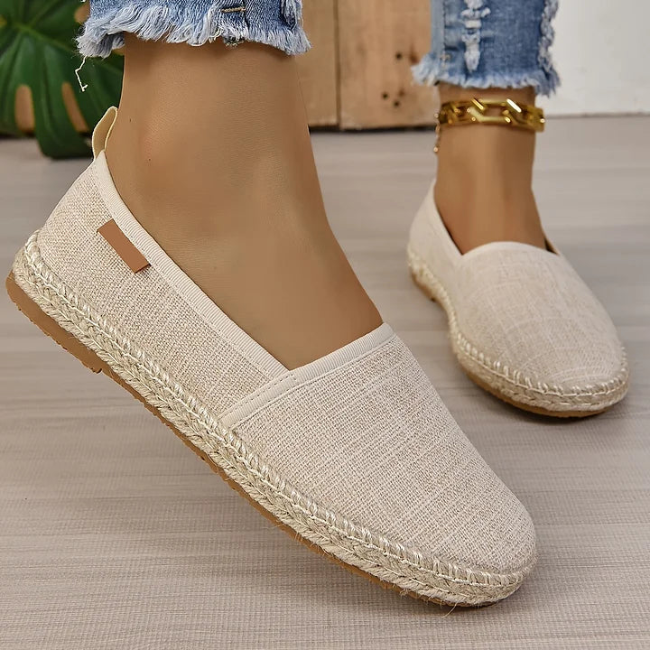 Beatrice Breeze Linen Slip-Ons