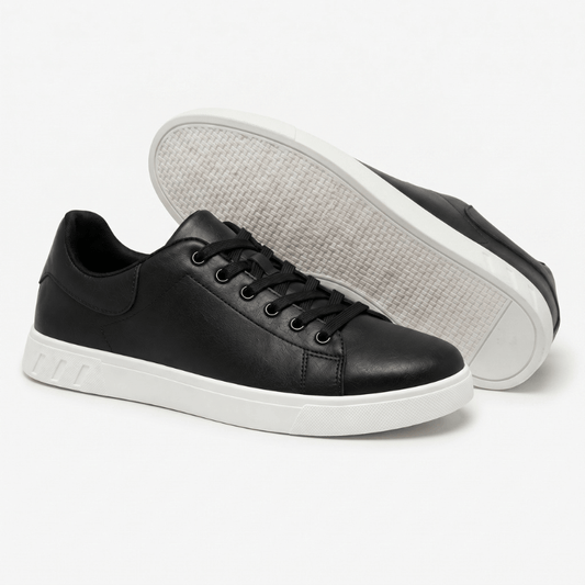 Row Tenis de Cuero  - Negro