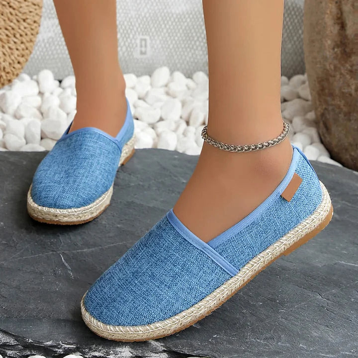 Beatrice Breeze Linen Slip-Ons