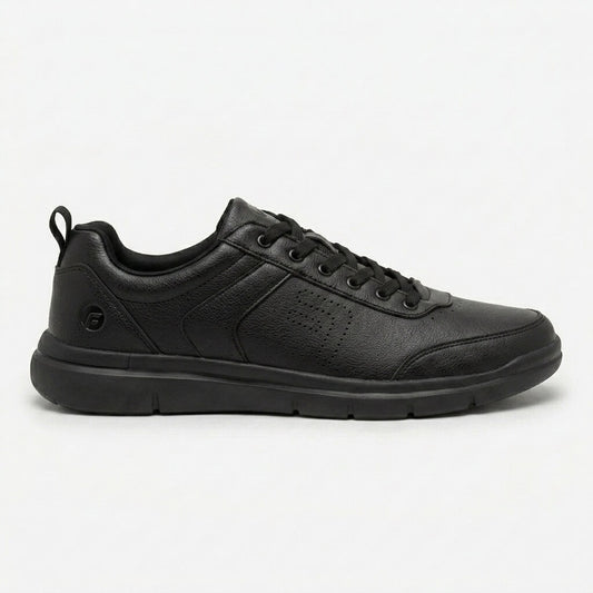 Tenis Casual Cuero Nervi - Negro
