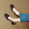 Vivienne Woven Leather Heels