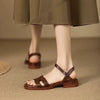 Eleonora Strappy Ankle Sandals – Women’s Square Heel Slip-Ons
