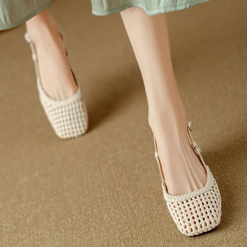 Vivienne Woven Leather Heels
