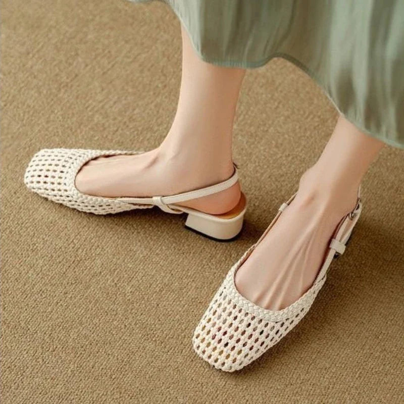 Vivienne Woven Leather Heels