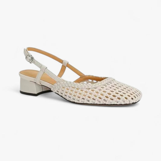 Vivienne Tacones de Cuero Tejido