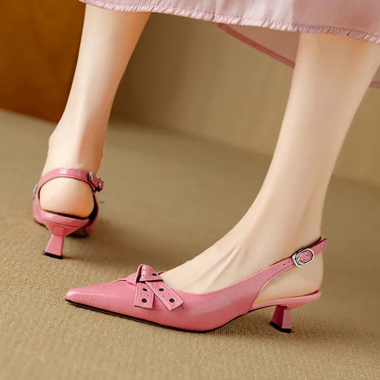 Charlotte Tacones de Cuero